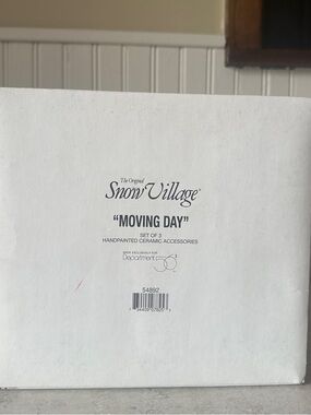 Dept 56 Snow Village Moving Day Set Of 3 Accessory #54892 Excellent